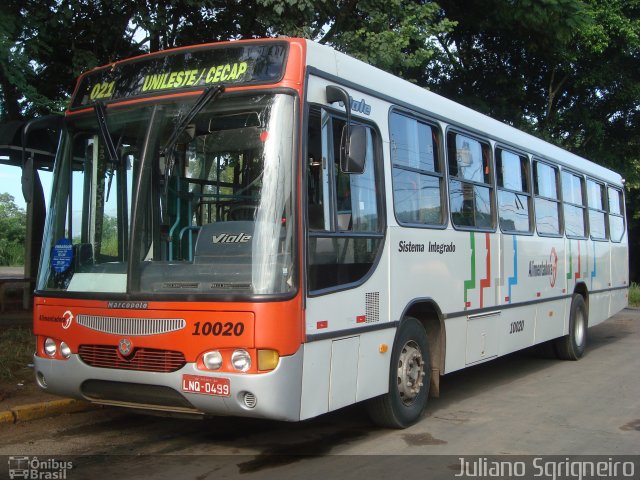 Auto Viação Beira Rio 10020 na cidade de Piracicaba, São Paulo, Brasil, por Juliano Sgrigneiro. Número da foto: #1131190.