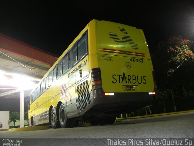 Viação Itapemirim 40433 na cidade de Queluz, São Paulo, Brasil, por Thales Pires Silva. Número da foto: #1137045.