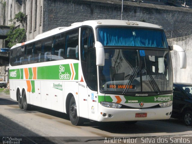 Cia. São Geraldo de Viação 14885 na cidade de Rio de Janeiro, Rio de Janeiro, Brasil, por André Vitor  Silva dos Santos. ID da foto: 1139882.