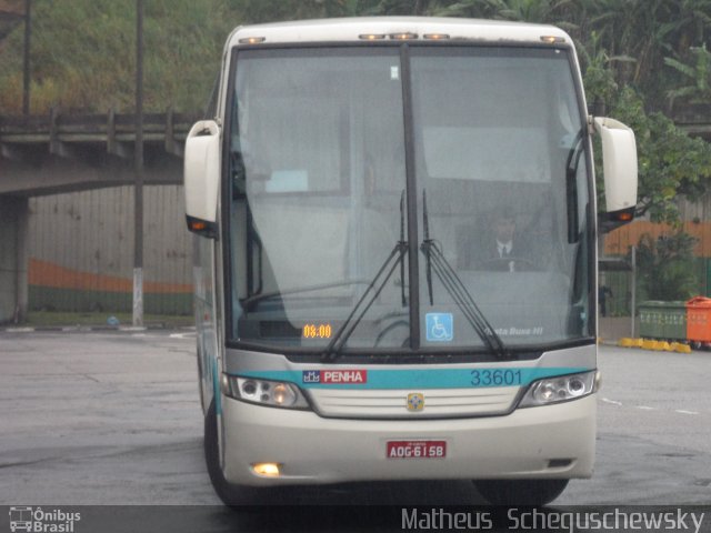 Empresa de Ônibus Nossa Senhora da Penha 33601 na cidade de Santos, São Paulo, Brasil, por Matheus  Scheguschewsky. Número da foto: #1141122.