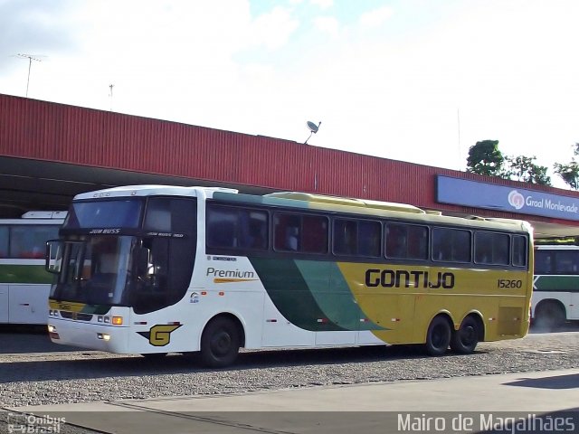 Empresa Gontijo de Transportes 15260 na cidade de João Monlevade, Minas Gerais, Brasil, por Mairo de Magalhães. ID da foto: 1140810.