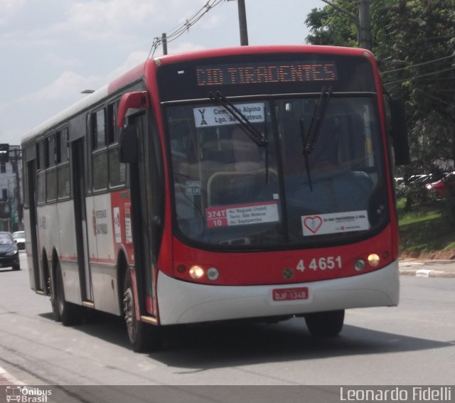 Nova Aliança  4 > Empresa de Transportes Novo Horizonte 4 4651 na cidade de São Paulo, São Paulo, Brasil, por Leonardo Fidelli. Número da foto: #1140419.