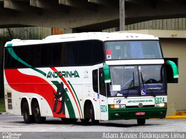 Empresa de Transportes Andorinha 5024 na cidade de Santos, São Paulo, Brasil, por Adam Xavier Rodrigues Lima. Número da foto: #1141376.