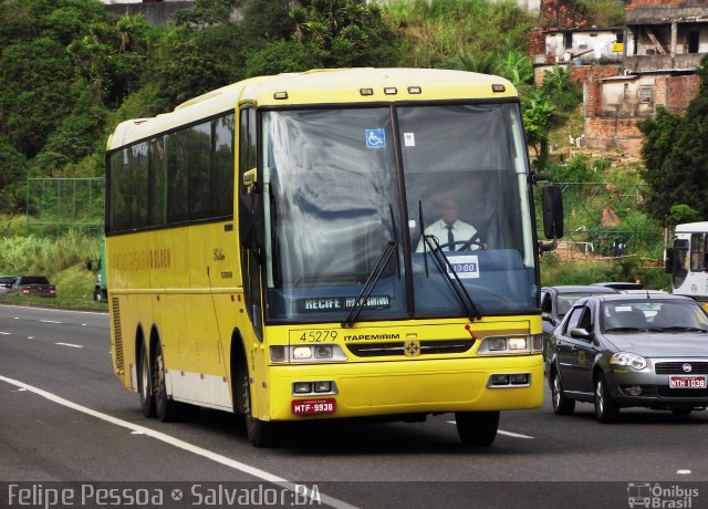 Viação Itapemirim 45279 na cidade de Salvador, Bahia, Brasil, por Felipe Pessoa de Albuquerque. ID da foto: 1141796.