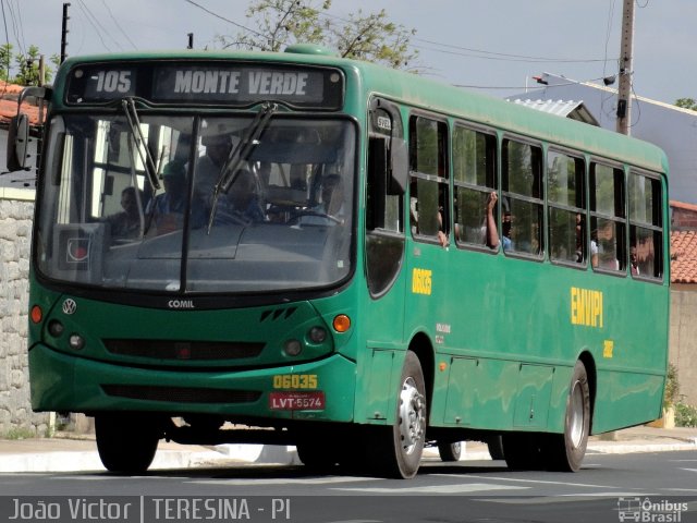 EMVIPI - Empresa Viação Piauí 06035 na cidade de Teresina, Piauí, Brasil, por João Victor. Número da foto: #1209766.