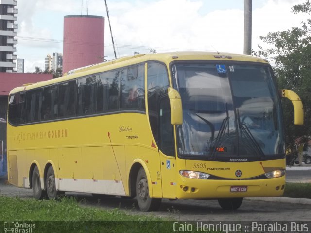 Viação Itapemirim 5505 na cidade de Campina Grande, Paraíba, Brasil, por Caio Henrique. ID da foto: 1210555.