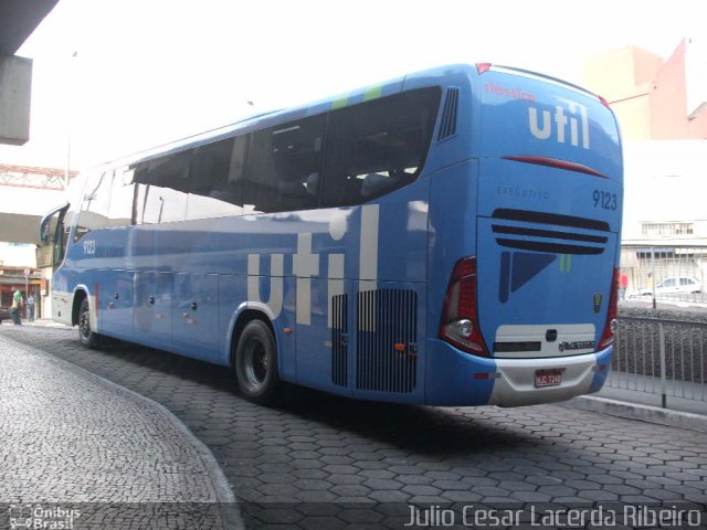 UTIL - União Transporte Interestadual de Luxo 9123 na cidade de Belo Horizonte, Minas Gerais, Brasil, por Julio Cesar Lacerda Ribeiro. Número da foto: #1209818.
