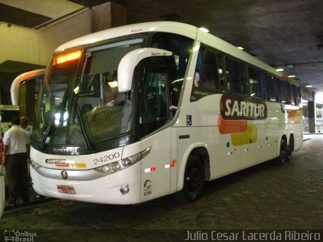 Saritur - Santa Rita Transporte Urbano e Rodoviário 24200 na cidade de Belo Horizonte, Minas Gerais, Brasil, por Julio Cesar Lacerda Ribeiro. ID da foto: 1209819.