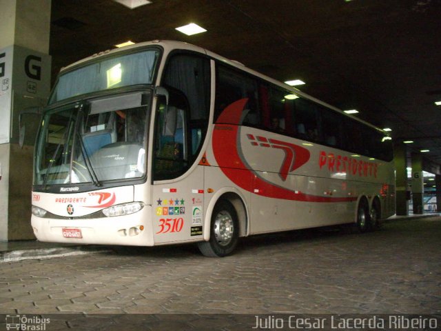 Viação Presidente 3510 na cidade de Belo Horizonte, Minas Gerais, Brasil, por Julio Cesar Lacerda Ribeiro. Número da foto: #1211888.