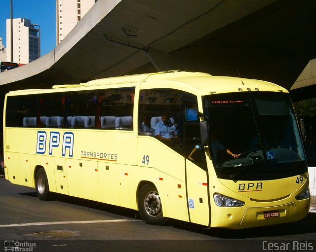 BPA Transportes 49 na cidade de Belo Horizonte, Minas Gerais, Brasil, por César Ônibus. Número da foto: #1214813.