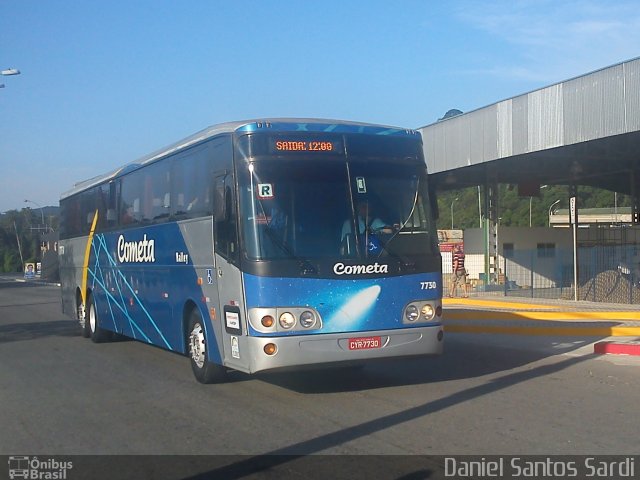 Viação Cometa 7730 na cidade de Praia Grande, São Paulo, Brasil, por Daniel Santos Sardi. ID da foto: 1214520.