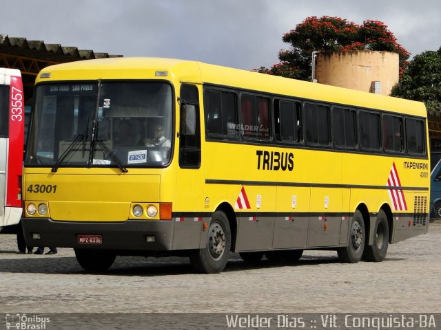 Viação Itapemirim 43001 na cidade de Vitória da Conquista, Bahia, Brasil, por Welder Dias. ID da foto: 1214034.