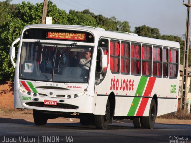 Consórcio Navegantes - 02 > Viação São Jorge > Transurb Transporte Urbano 0258 na cidade de Timon, Maranhão, Brasil, por João Victor. ID da foto: 1215503.