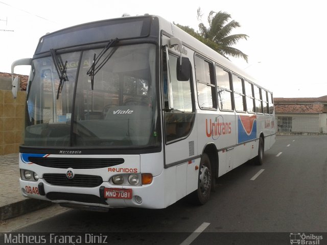 Consórcio Unitrans - 08 > Reunidas Transportes 0848 na cidade de João Pessoa, Paraíba, Brasil, por Matheus França Diniz. ID da foto: 1218178.