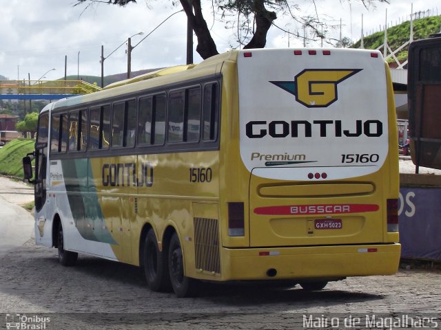 Empresa Gontijo de Transportes 15160 na cidade de João Monlevade, Minas Gerais, Brasil, por Mairo de Magalhães. ID da foto: 1218096.