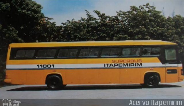 Viação Itapemirim 11001 na cidade de Cachoeiro de Itapemirim, Espírito Santo, Brasil, por Thiago Martins de Souza. ID da foto: 1219686.