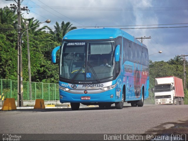 Auto Viação Progresso 6021 na cidade de Recife, Pernambuco, Brasil, por Daniel Cleiton  Bezerra. Número da foto: #1223726.