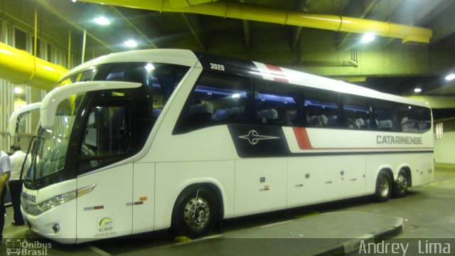 Auto Viação Catarinense 3020 na cidade de São Paulo, São Paulo, Brasil, por Andrey  Lima. ID da foto: 1224333.