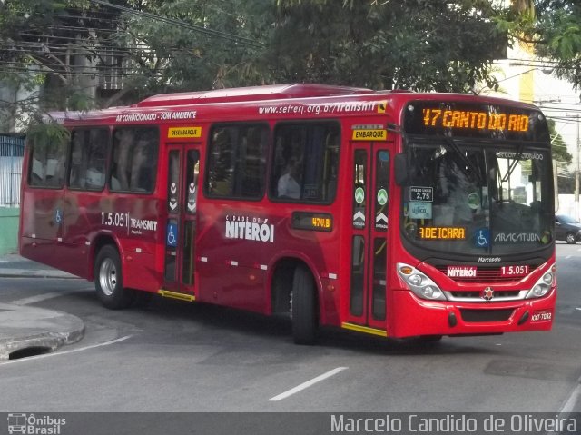 Viação Araçatuba 1.5.051 na cidade de Niterói, Rio de Janeiro, Brasil, por Marcelo Candido de Oliveira. Número da foto: #1223945.