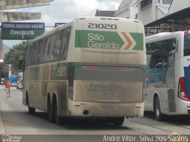 Cia. São Geraldo de Viação 21020 na cidade de Rio de Janeiro, Rio de Janeiro, Brasil, por André Vitor  Silva dos Santos. Número da foto: #1225811.