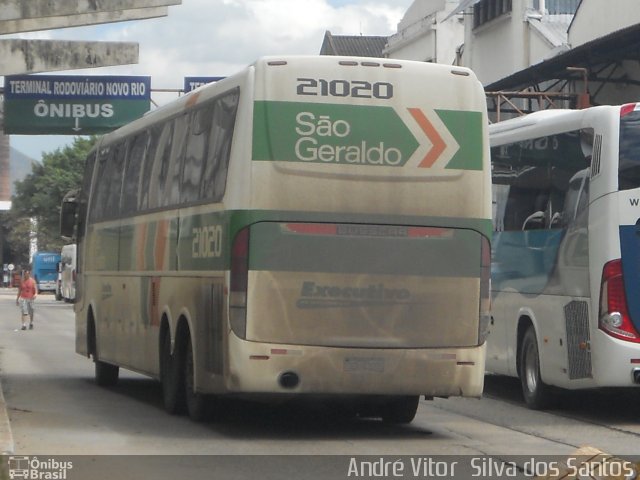 Cia. São Geraldo de Viação 21020 na cidade de Rio de Janeiro, Rio de Janeiro, Brasil, por André Vitor  Silva dos Santos. ID da foto: 1225811.