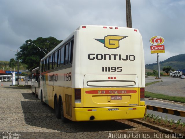 Empresa Gontijo de Transportes 11195 na cidade de João Monlevade, Minas Gerais, Brasil, por Antonio Carlos Fernandes. Número da foto: #1225150.