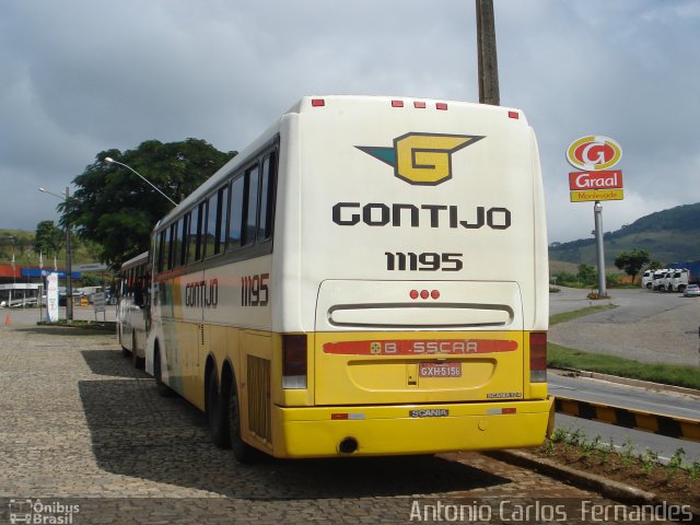 Empresa Gontijo de Transportes 11195 na cidade de João Monlevade, Minas Gerais, Brasil, por Antonio Carlos Fernandes. ID da foto: 1225150.