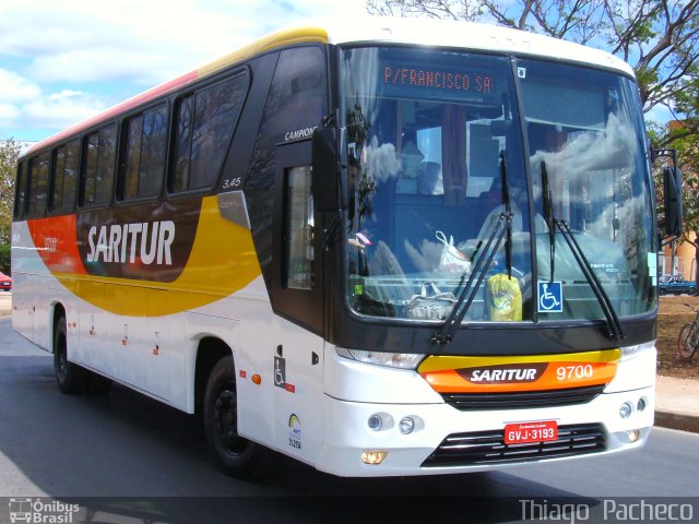 Saritur - Santa Rita Transporte Urbano e Rodoviário 9700 na cidade de Montes Claros, Minas Gerais, Brasil, por Thiago  Pacheco. Número da foto: #1225725.