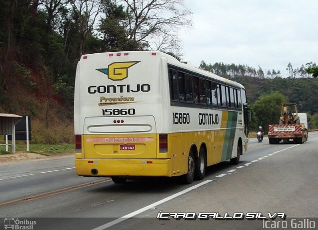 Empresa Gontijo de Transportes 15860 na cidade de São Gonçalo do Rio Abaixo, Minas Gerais, Brasil, por Wanderson Vinícius Amorim. ID da foto: 1225518.