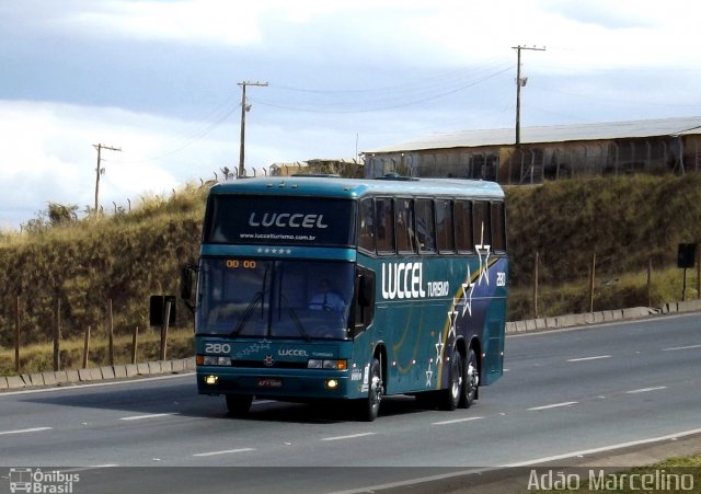 Luccel Transporte e Turismo 280 na cidade de Betim, Minas Gerais, Brasil, por Adão Raimundo Marcelino. Número da foto: #1228782.