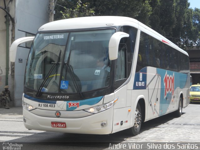 Auto Viação 1001 RJ 108.423 na cidade de Rio de Janeiro, Rio de Janeiro, Brasil, por André Vitor  Silva dos Santos. ID da foto: 1227723.