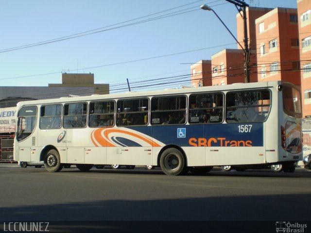 SBC Trans 1567 na cidade de São Bernardo do Campo, São Paulo, Brasil, por Luis Nunez. Número da foto: #1194676.