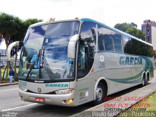 Viação Garcia 7740 na cidade de Curitiba, Paraná, Brasil, por Paulo Gustavo. Número da foto: #1193695.