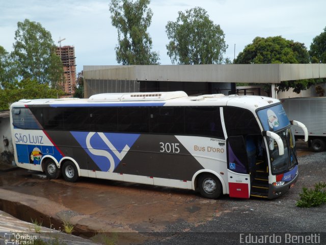 Viação São Luiz 3015 na cidade de Cuiabá, Mato Grosso, Brasil, por Eduardo Benetti . Número da foto: #1228925.