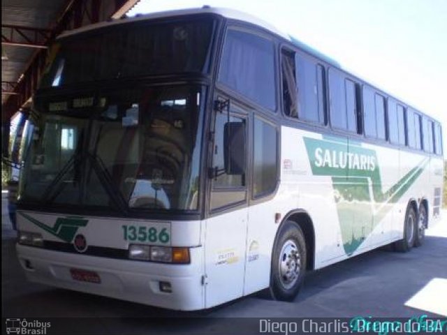 Viação Salutaris e Turismo 13586  na cidade de Brumado, Bahia, Brasil, por Diego Charlis Coelho. ID da foto: 1232855.