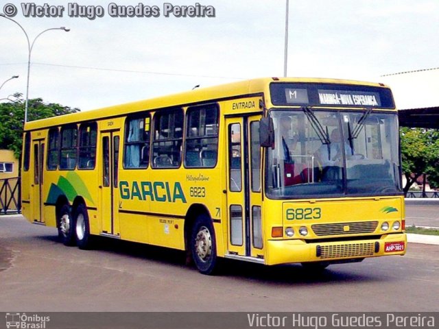 Viação Garcia 6823 na cidade de Maringá, Paraná, Brasil, por Victor Hugo Guedes Pereira. Número da foto: #1233858.