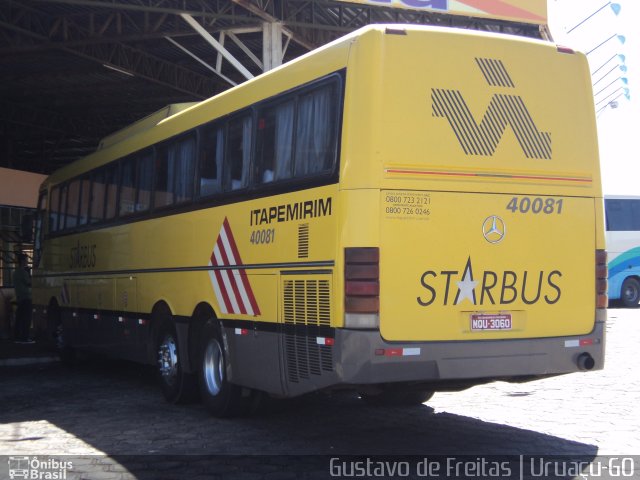 Viação Itapemirim 40081 na cidade de Uruaçu, Goiás, Brasil, por Gustavo de Freitas . ID da foto: 1235642.