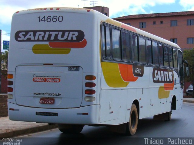 Saritur - Santa Rita Transporte Urbano e Rodoviário 14660 na cidade de Montes Claros, Minas Gerais, Brasil, por Thiago  Pacheco. ID da foto: 1235111.