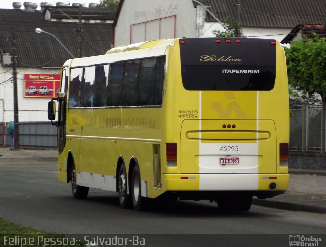Viação Itapemirim 45295 na cidade de Salvador, Bahia, Brasil, por Felipe Pessoa de Albuquerque. Número da foto: #1236077.