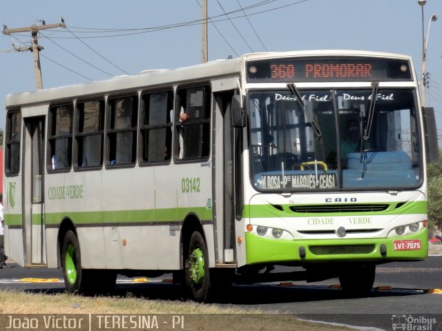 Transporte Coletivo Cidade Verde 03142 na cidade de Teresina, Piauí, Brasil, por João Victor. ID da foto: 1238110.