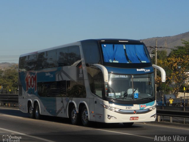 Auto Viação 1001 3101 na cidade de Queimados, Rio de Janeiro, Brasil, por André Vitor  Silva dos Santos. Número da foto: #1240082.