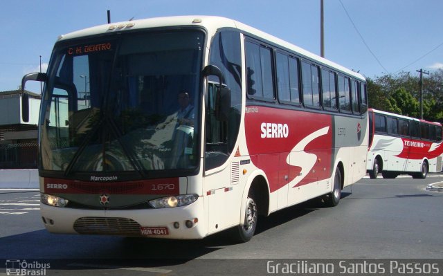 Viação Serro 1670 na cidade de Belo Horizonte, Minas Gerais, Brasil, por Graciliano Santos Passos. ID da foto: 1238729.