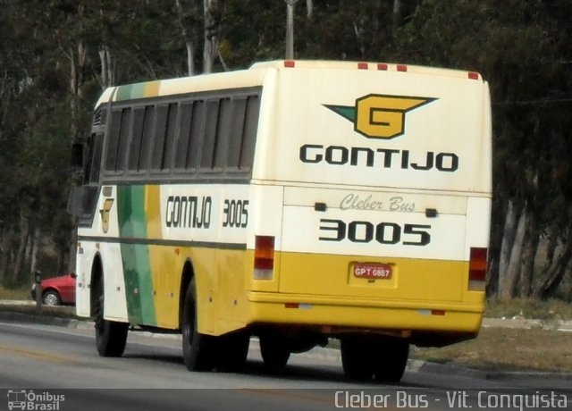 Empresa Gontijo de Transportes 3005 na cidade de Vitória da Conquista, Bahia, Brasil, por Cleber Bus. ID da foto: 1239931.