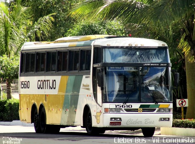 Empresa Gontijo de Transportes 15610 na cidade de Vitória da Conquista, Bahia, Brasil, por Cleber Bus. ID da foto: 1239943.