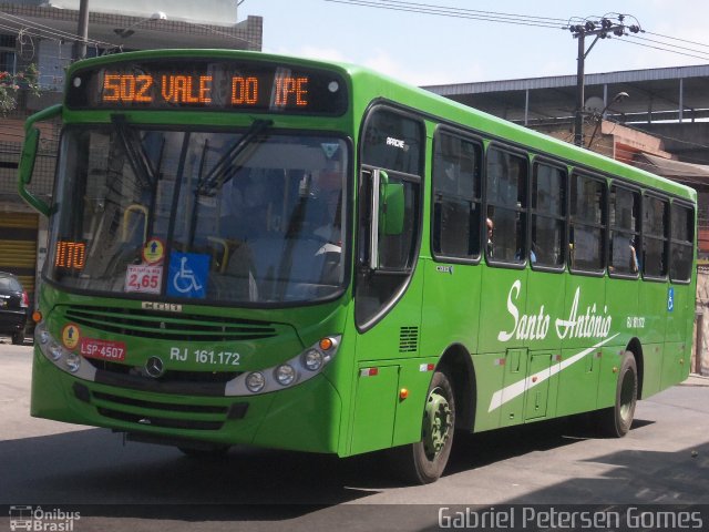 Transportes Santo Antônio RJ 161.172 na cidade de Duque de Caxias, Rio de Janeiro, Brasil, por Gabriel Petersen Gomes. Número da foto: #1242149.