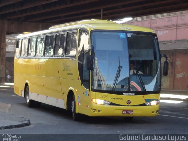 Viação Itapemirim 8207 na cidade de Rio de Janeiro, Rio de Janeiro, Brasil, por Gabriel Cardoso Lopes. Número da foto: #1241880.