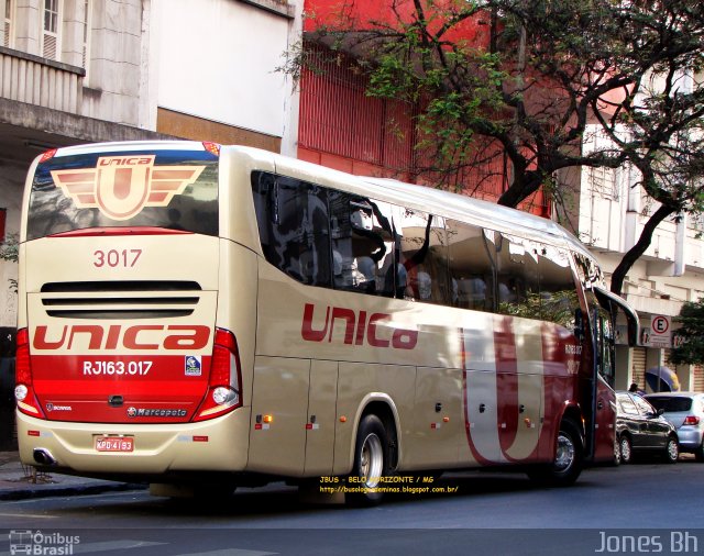 Transportes Única Petrópolis RJ 163.017 na cidade de Belo Horizonte, Minas Gerais, Brasil, por Jones Bh. Número da foto: #1241018.