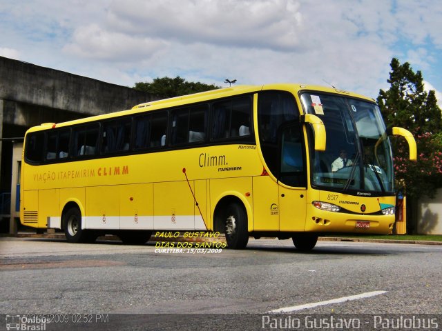 Viação Itapemirim 8517 na cidade de Curitiba, Paraná, Brasil, por Paulo Gustavo. Número da foto: #1241792.