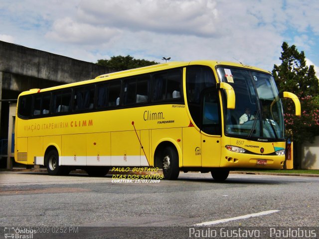 Viação Itapemirim 8517 na cidade de Curitiba, Paraná, Brasil, por Paulo Gustavo. ID da foto: 1241792.