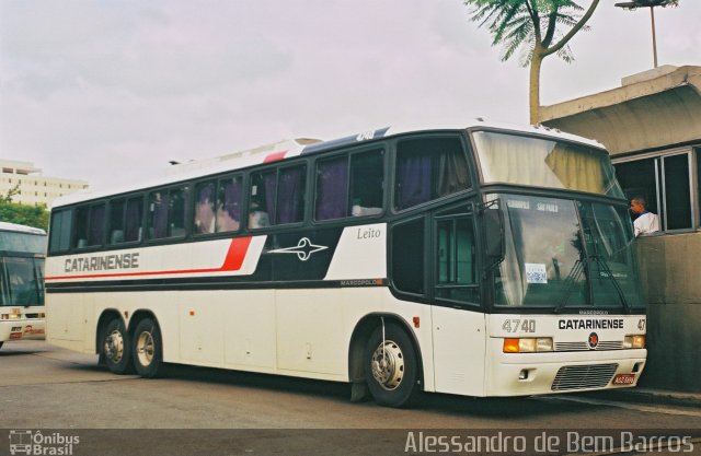 Auto Viação Catarinense 4740 na cidade de São Paulo, São Paulo, Brasil, por Alessandro de Bem Barros. Número da foto: #1245153.